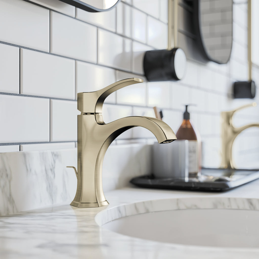 HANSGROHE 04810820 Locarno Single-Hole Faucet 110 with Pop-Up Drain, 1.2 GPM - Brushed Nickel