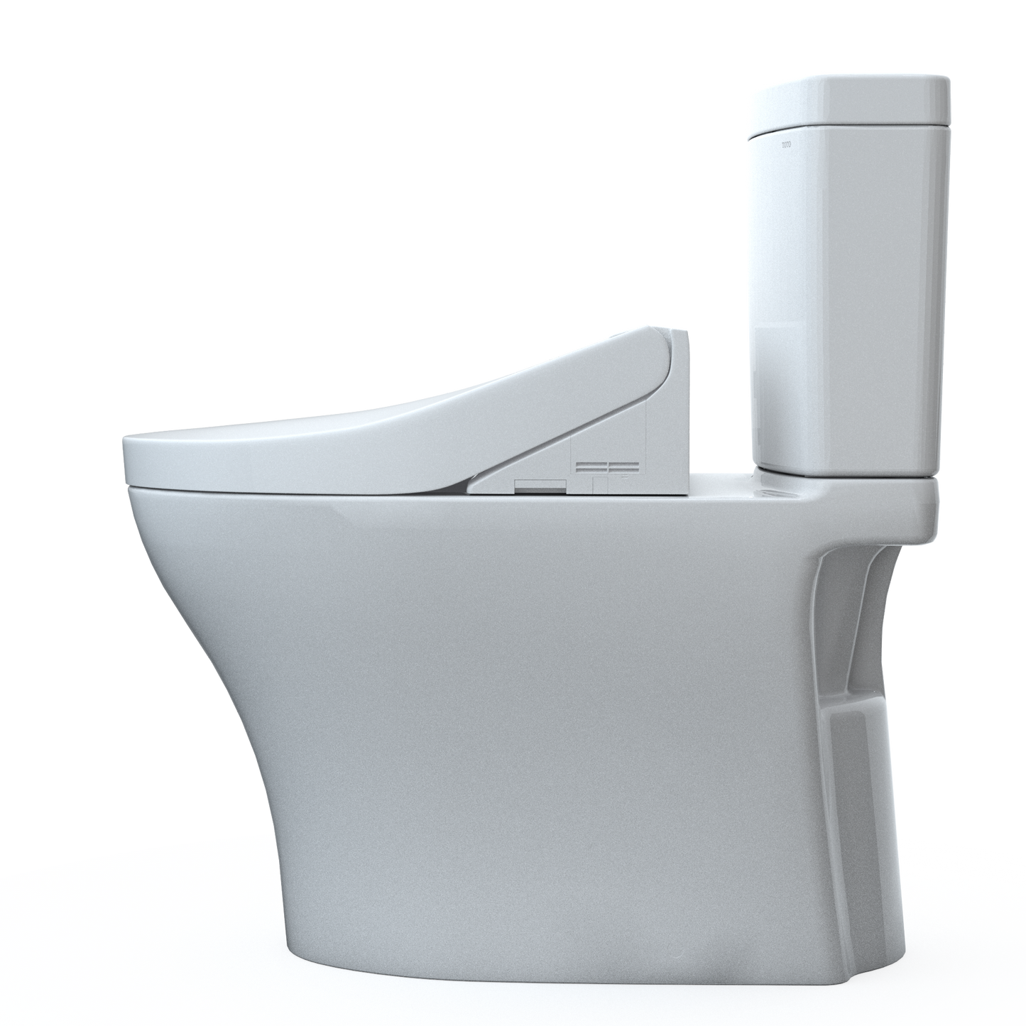 TOTO MW4463074CEMGN#01 TOTOWASHLET+  Aquia IV Two-Piece Elongated Dual Flush 1.28 and 0.9 GPF Toilet and WASHLET C2 Bidet Seat , Cotton White