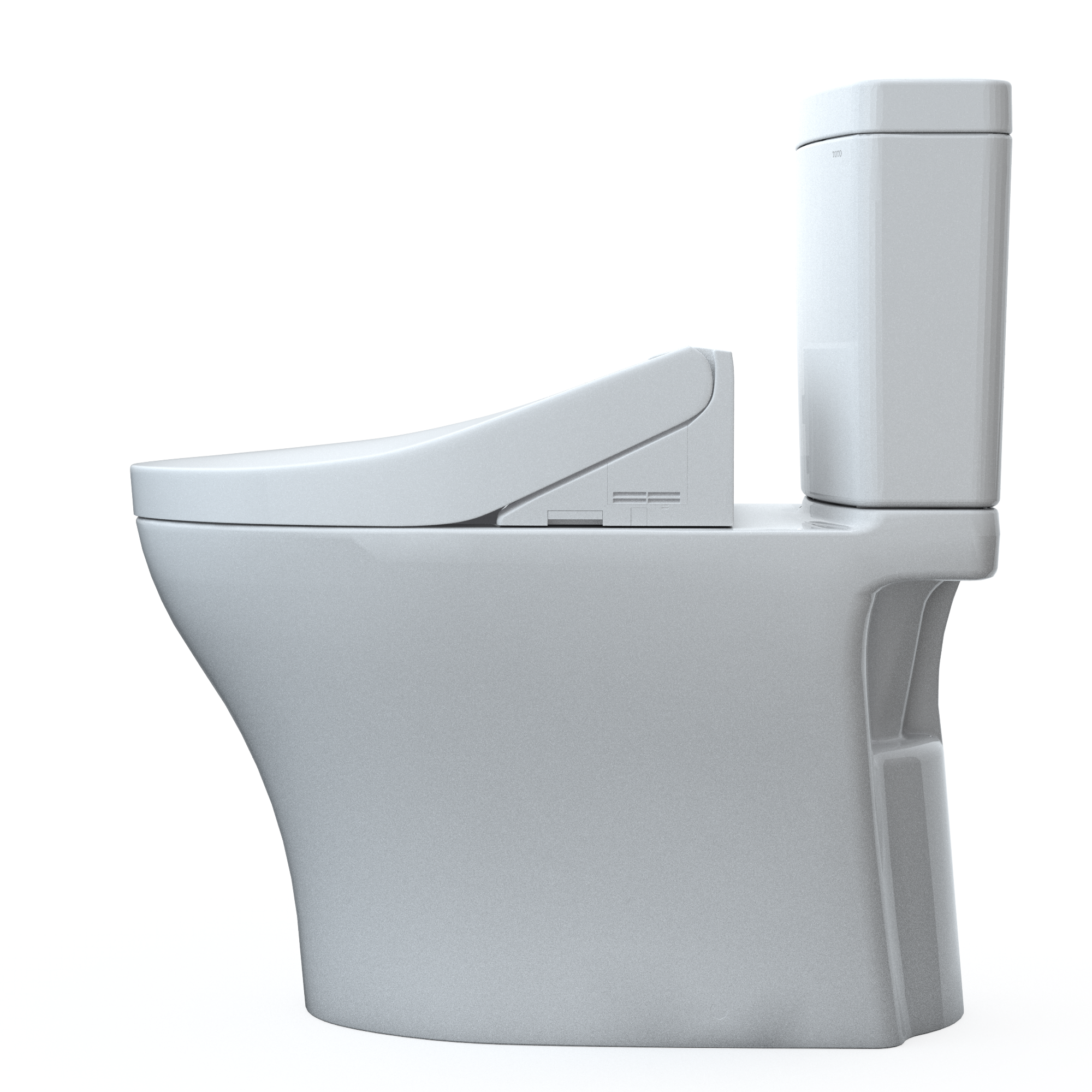 TOTO MW4463074CEMFGN#01 Washlet+ Aquia Iv Two-Piece Elongated Universal Height Dual Flush 1.28 And 0.9 Gpf Toilet And Washlet C2 Bidet Seat - Cotton White