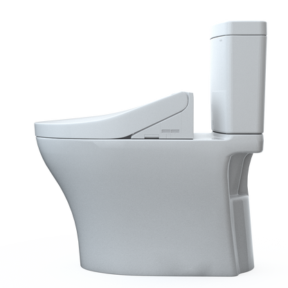TOTO MW4463074CEMFGN#01 Washlet+ Aquia Iv Two-Piece Elongated Universal Height Dual Flush 1.28 And 0.9 Gpf Toilet And Washlet C2 Bidet Seat - Cotton White