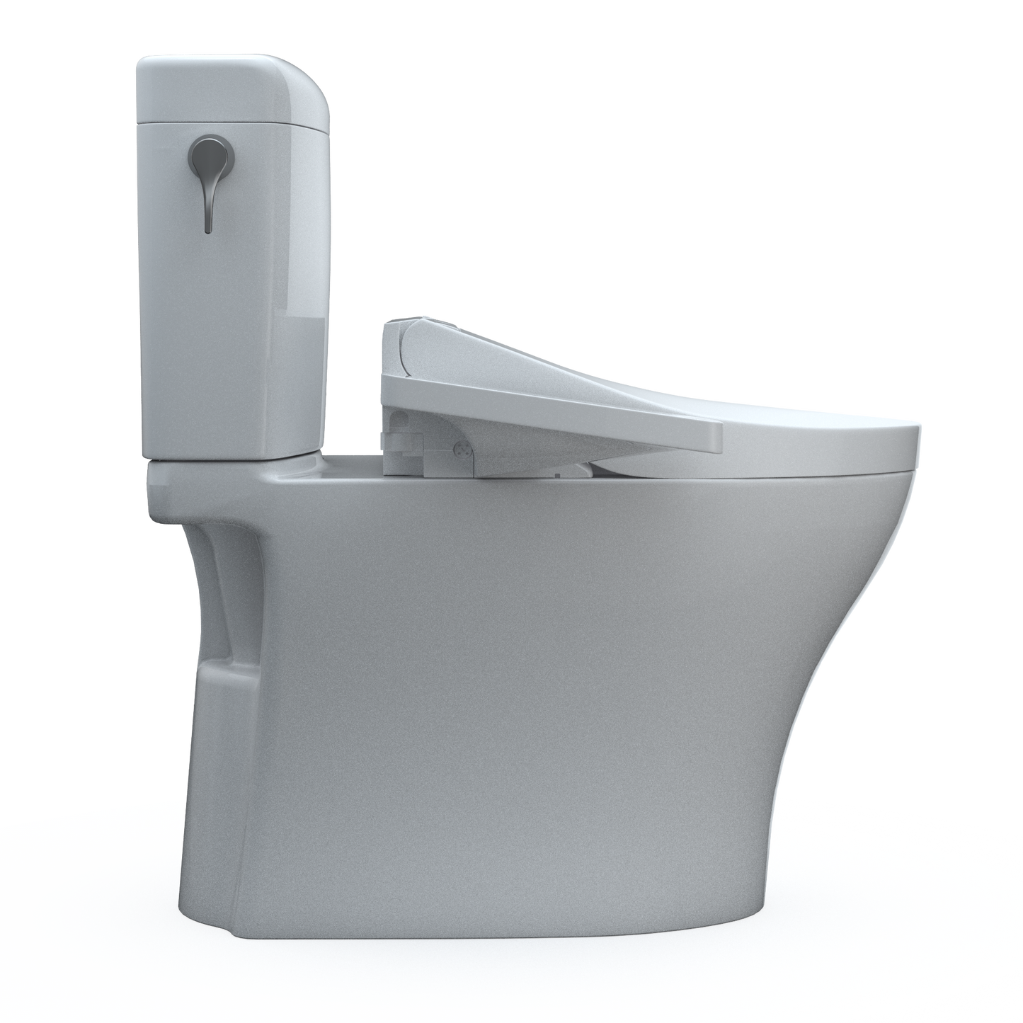 TOTO MW4363074CEMFGN#01 WASHLET+ Aquia IV Cube Two-Piece Elongated Dual Flush 1.28 and 0.9 GPF Toilet with C2 Bidet Seat , Cotton White