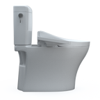 TOTO MW4363074CEMFGN#01 Washlet+ Aquia Iv Cube Two-Piece Elongated Dual Flush 1.28 And 0.9 Gpf Toilet With C2 Bidet Seat - Cotton White