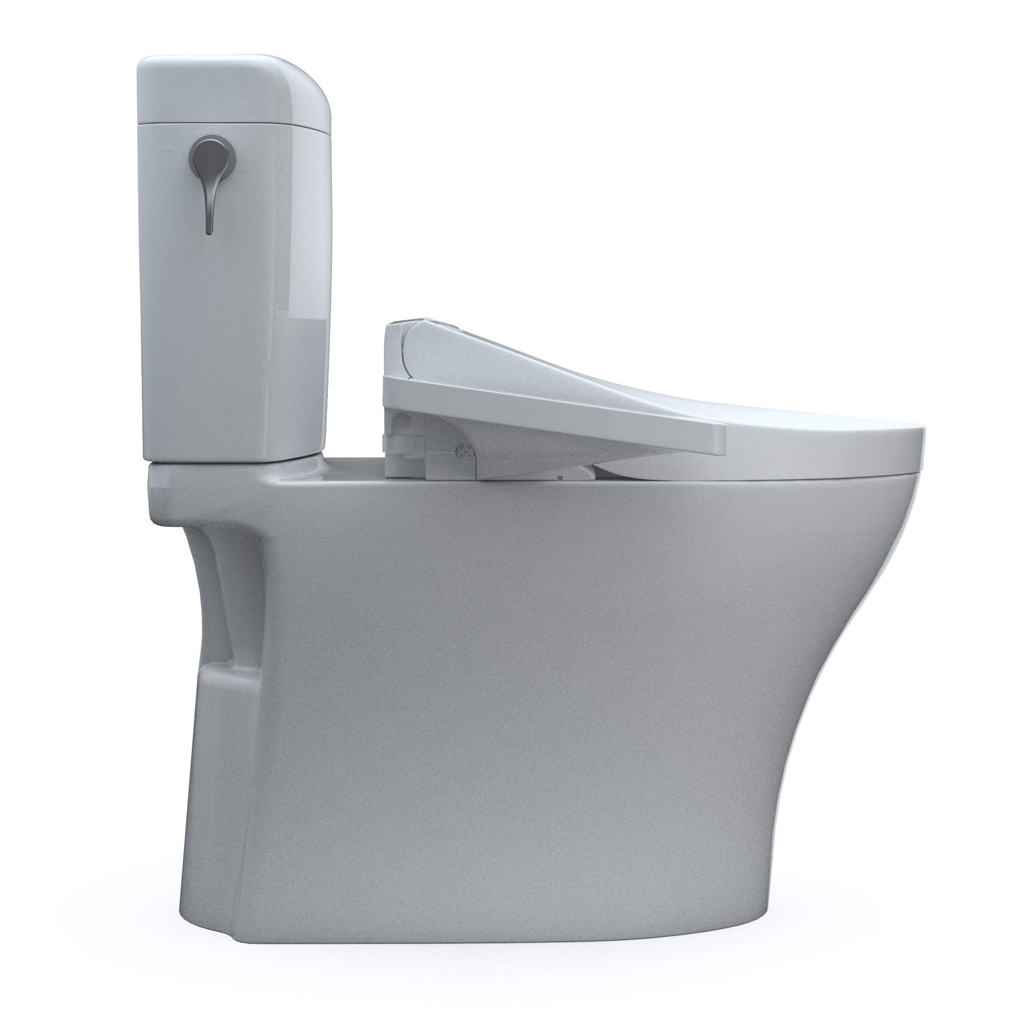 TOTO MW4363074CEMFGN#01 Washlet+ Aquia Iv Cube Two-Piece Elongated Dual Flush 1.28 And 0.9 Gpf Toilet With C2 Bidet Seat - Cotton White