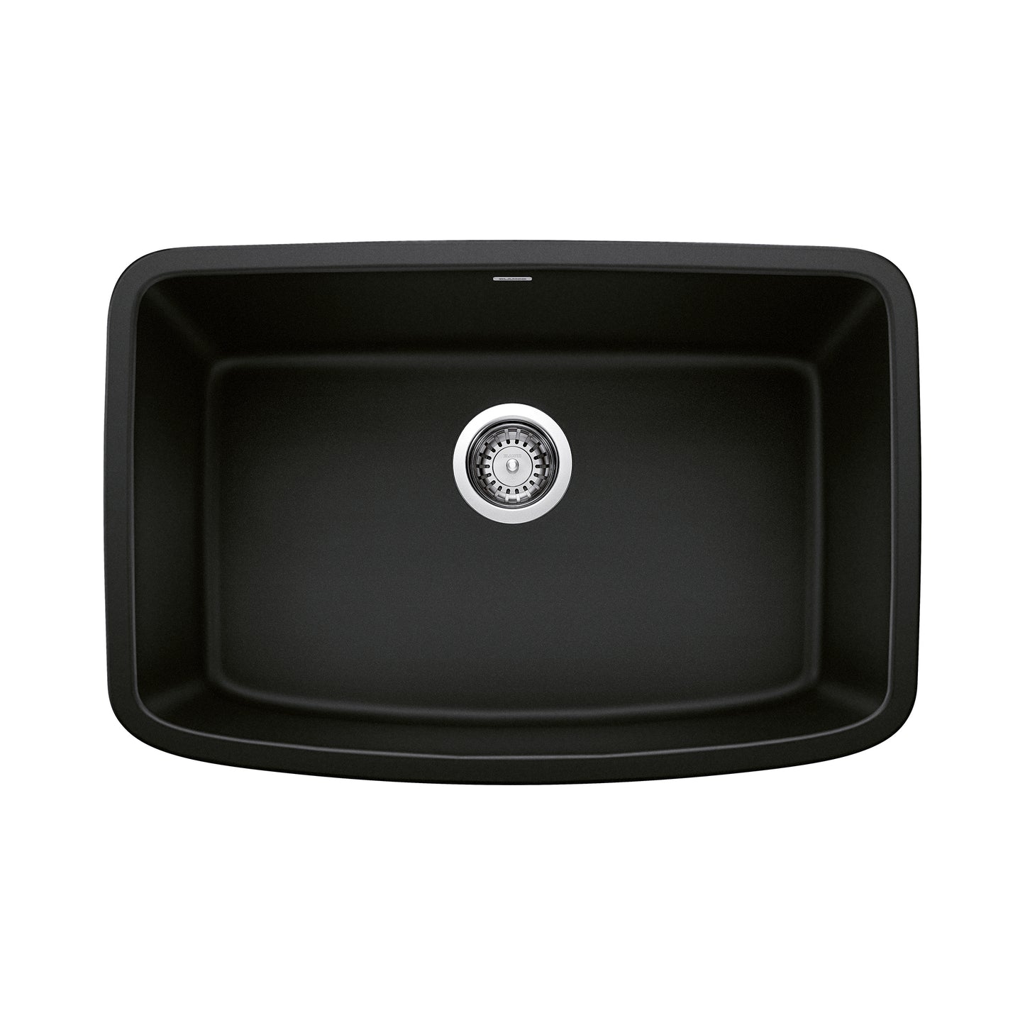 BLANCO 442941 Valea Valea SILGRANIT 27" Single Bowl Undermount Kitchen Sink - Coal Black in Coal Black