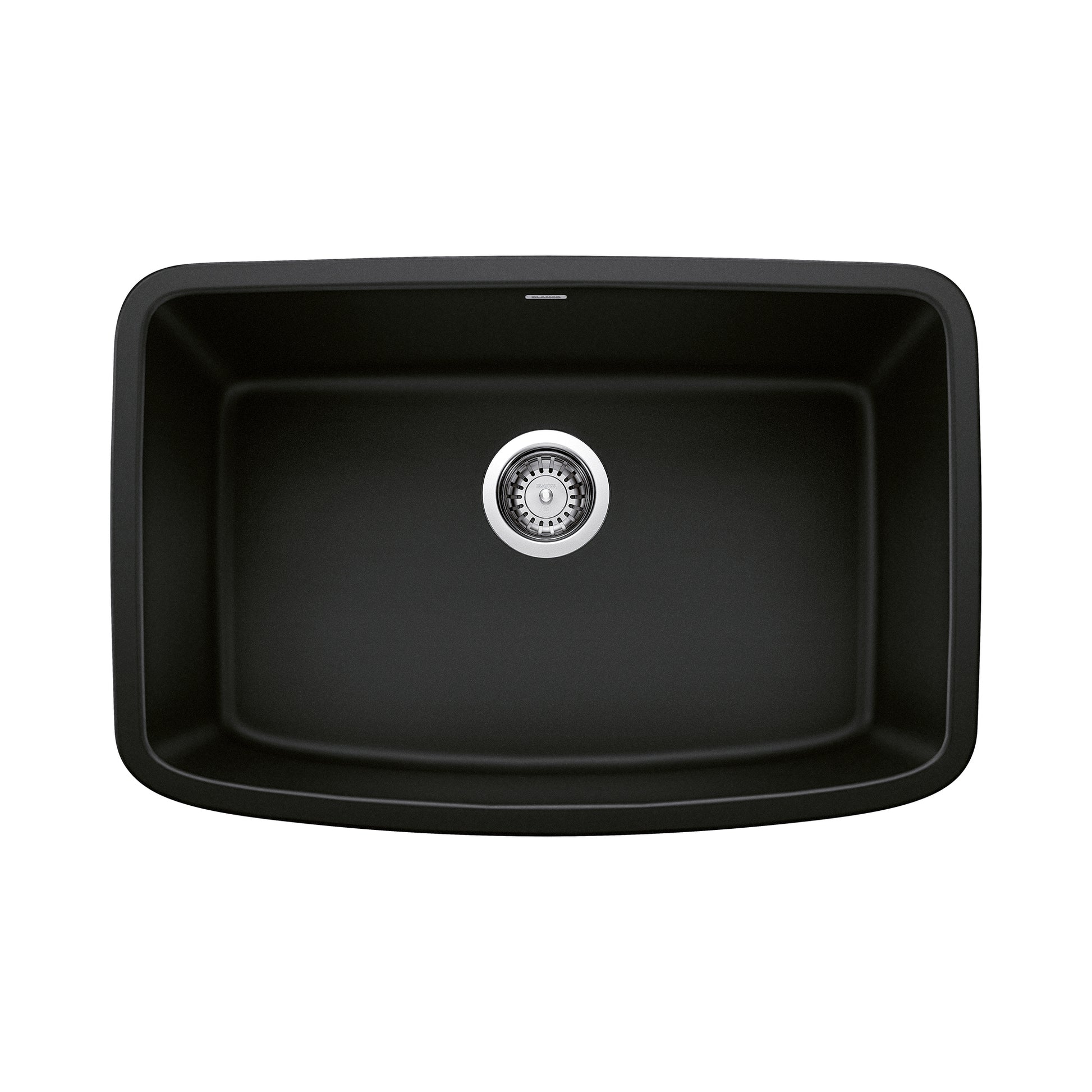 BLANCO 442941 Valea Valea SILGRANIT 27" Single Bowl Undermount Kitchen Sink - Coal Black in Coal Black