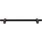 JEFFREY ALEXANDER 598-192MB Larkin Knurled Center 192 mm Center-to-Center Bar Pull - Matte Black