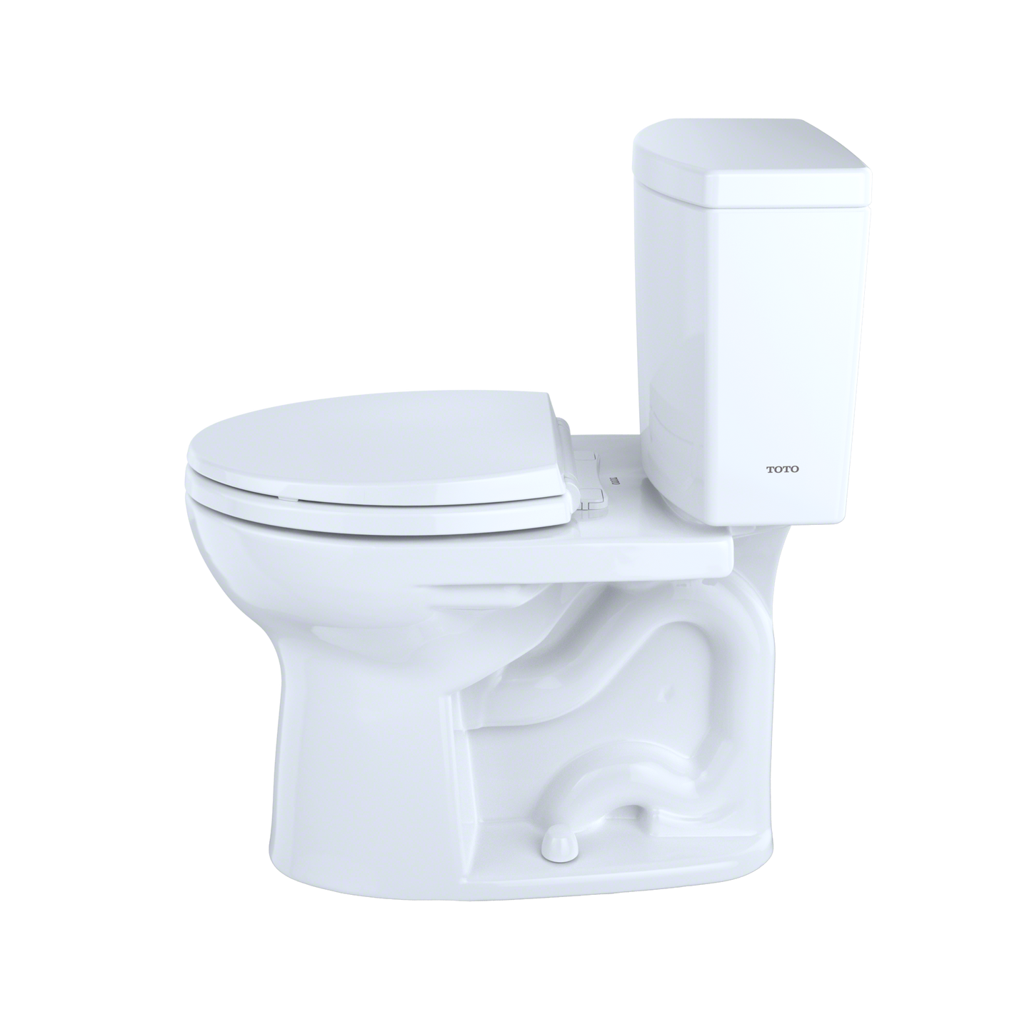 TOTO CST453CUFG#01 Drake Ii 1G Two-Piece Round 1.0 Gpf Universal Height Toilet With Cefiontect - Cotton White
