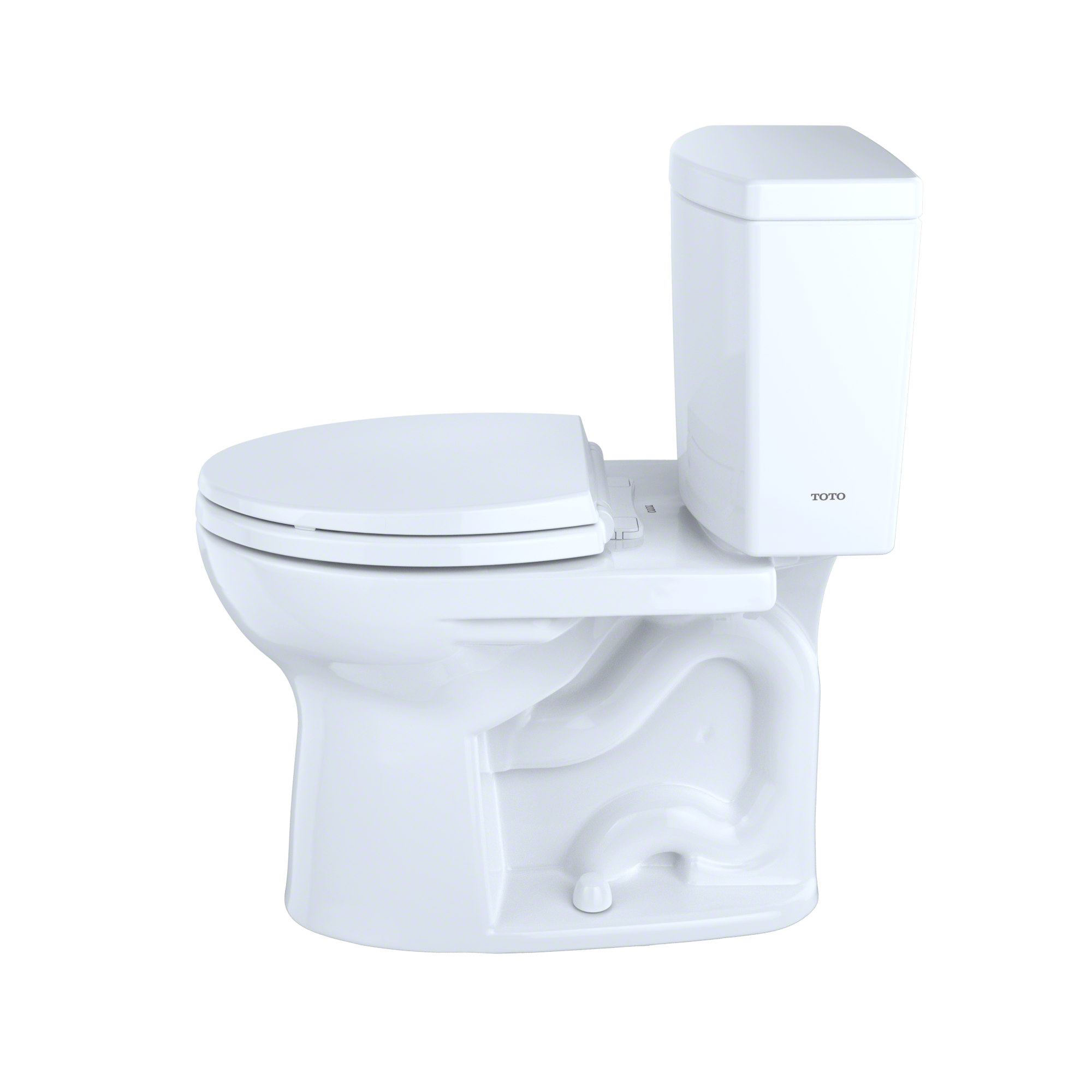 TOTO CST453CUFG#11 Drake Ii 1G Two-Piece Round 1.0 Gpf Universal Height Toilet With Cefiontect - Colonial White
