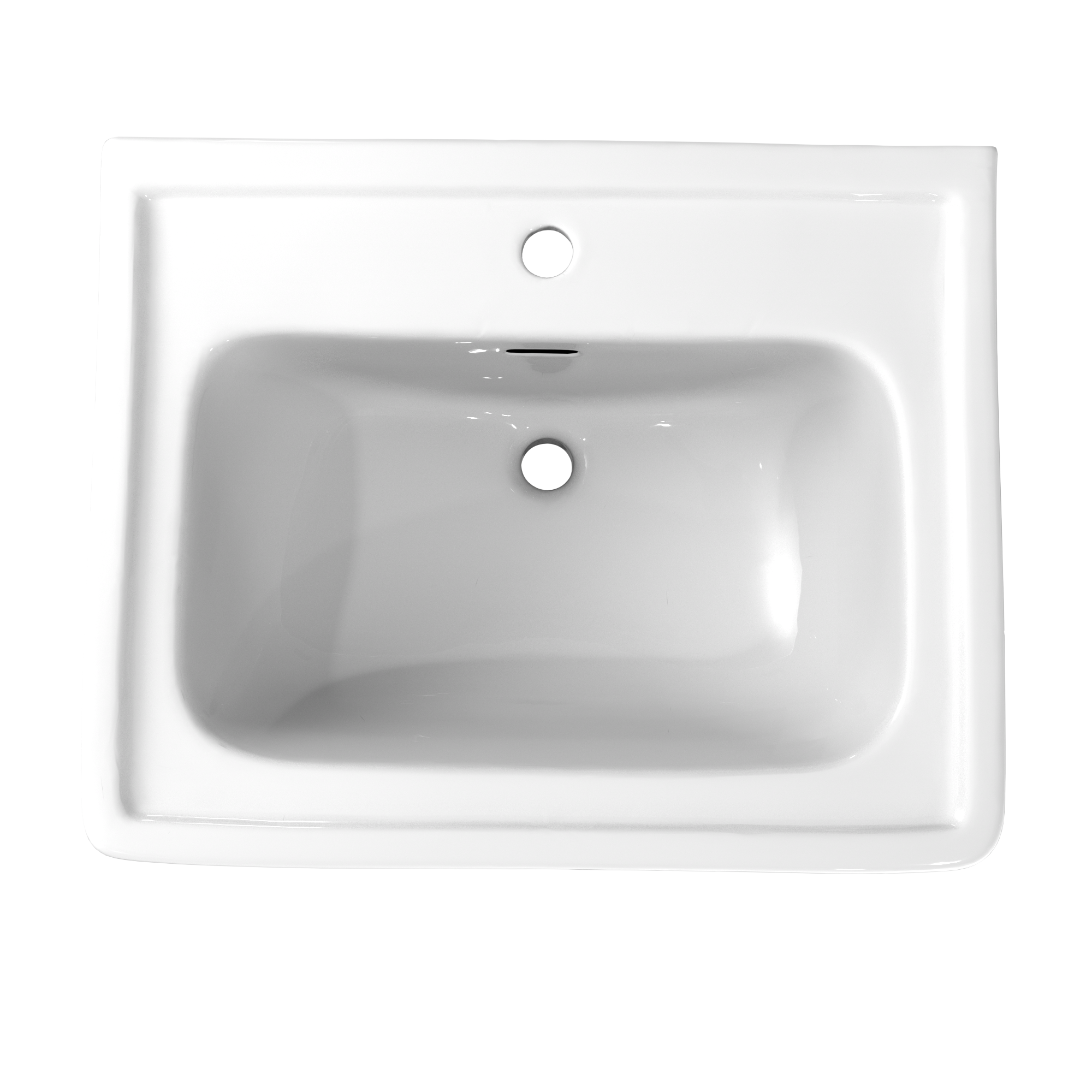 TOTO LPT532N#01 Promenade 24" X 19-1/4" Rectangular Pedestal Bathroom Sink For Single Hole Faucets - Cotton White