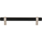 JEFFREY ALEXANDER 5128MBSN Key Grande 128 mm Center-to-Center Bar Pull - Matte Black w/Satin Nickel