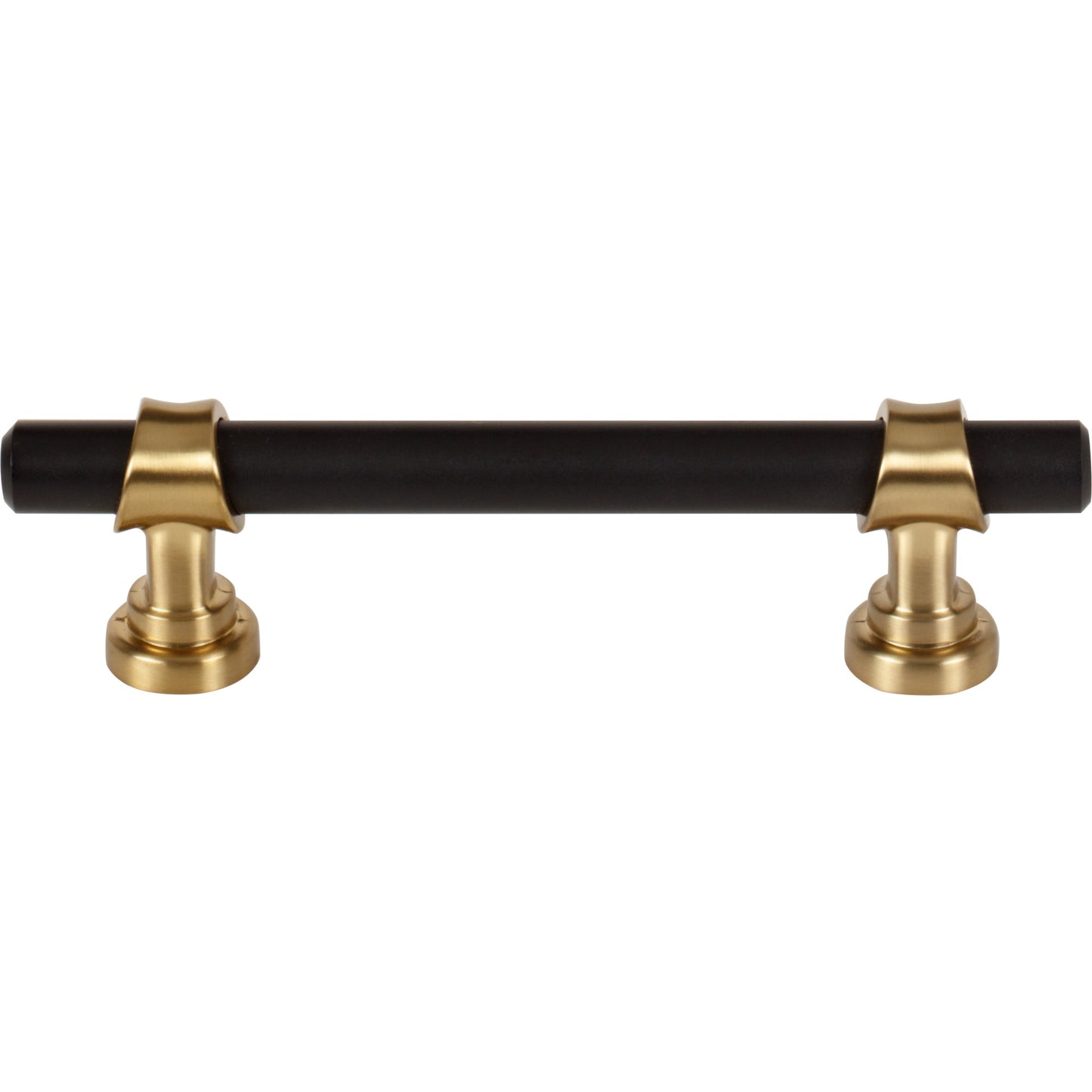 TOP KNOBS M2704 Bit 3 3/4" Center to Center Bar Pull - Flat Black and Honey Bronze