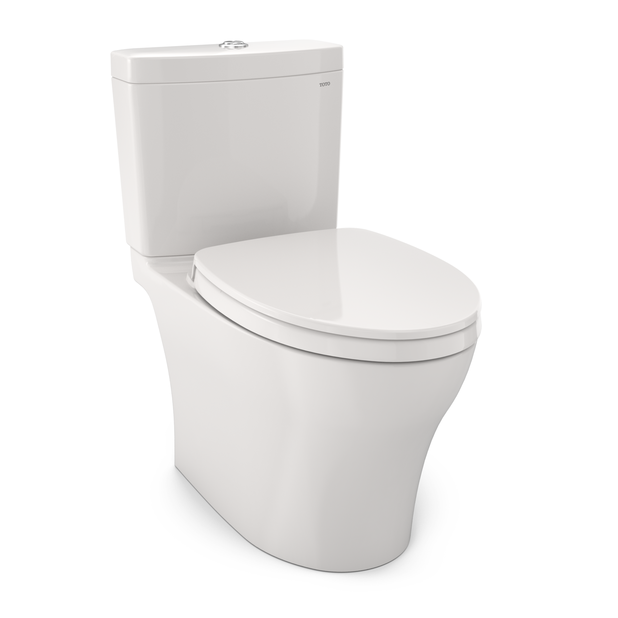 TOTO MS446124CEMFGN#11 Aquia Iv Two-Piece Elongated Dual Flush 1.28 And 0.9 Gpf Universal Height Toilet With Cefiontect - Colonial White