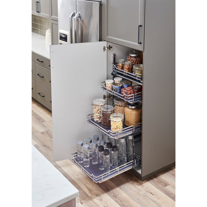 HARDWARE RESOURCES SWS-WB213PC 21" Polished Chrome STORAGE WITH STYLE® Metal Soft-close Pullout Basket - Polished Chrome