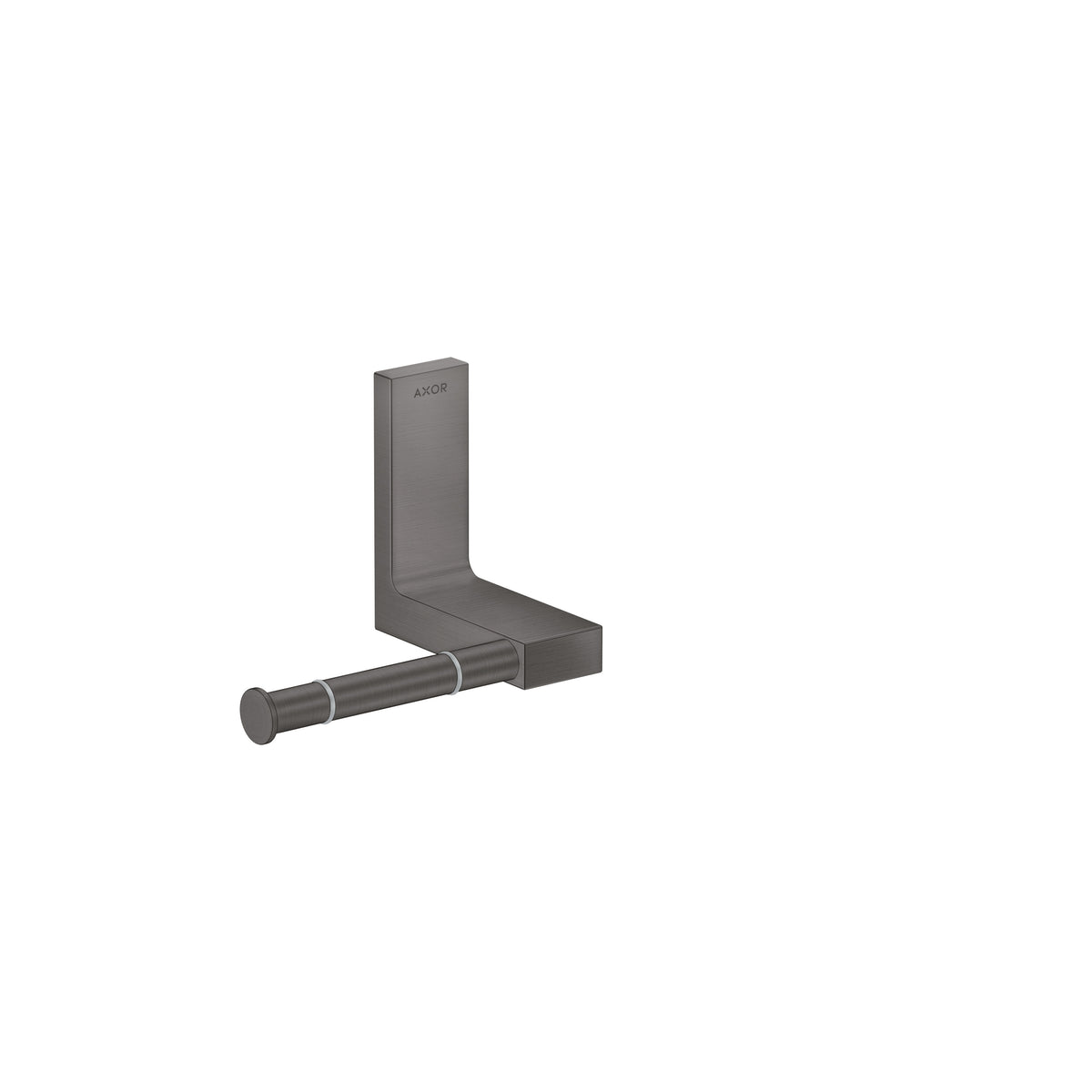 AXOR 42656340 Universal Rectangular Toilet Paper Holder - Brushed Black Chrome