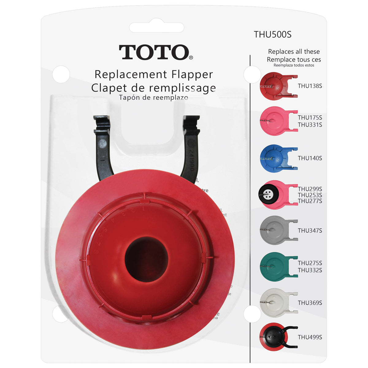 TOTO THU500S Replacement Flapper For Select Toto 3 Inch Flush Valve Tanks -