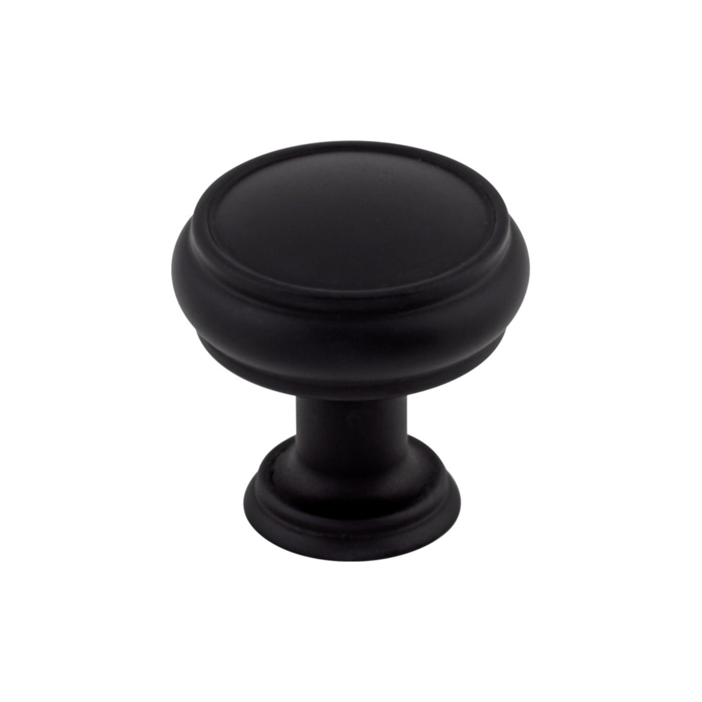 TOP KNOBS TK831BLK Eden 1 3/16" Diameter Round Knob - Flat Black