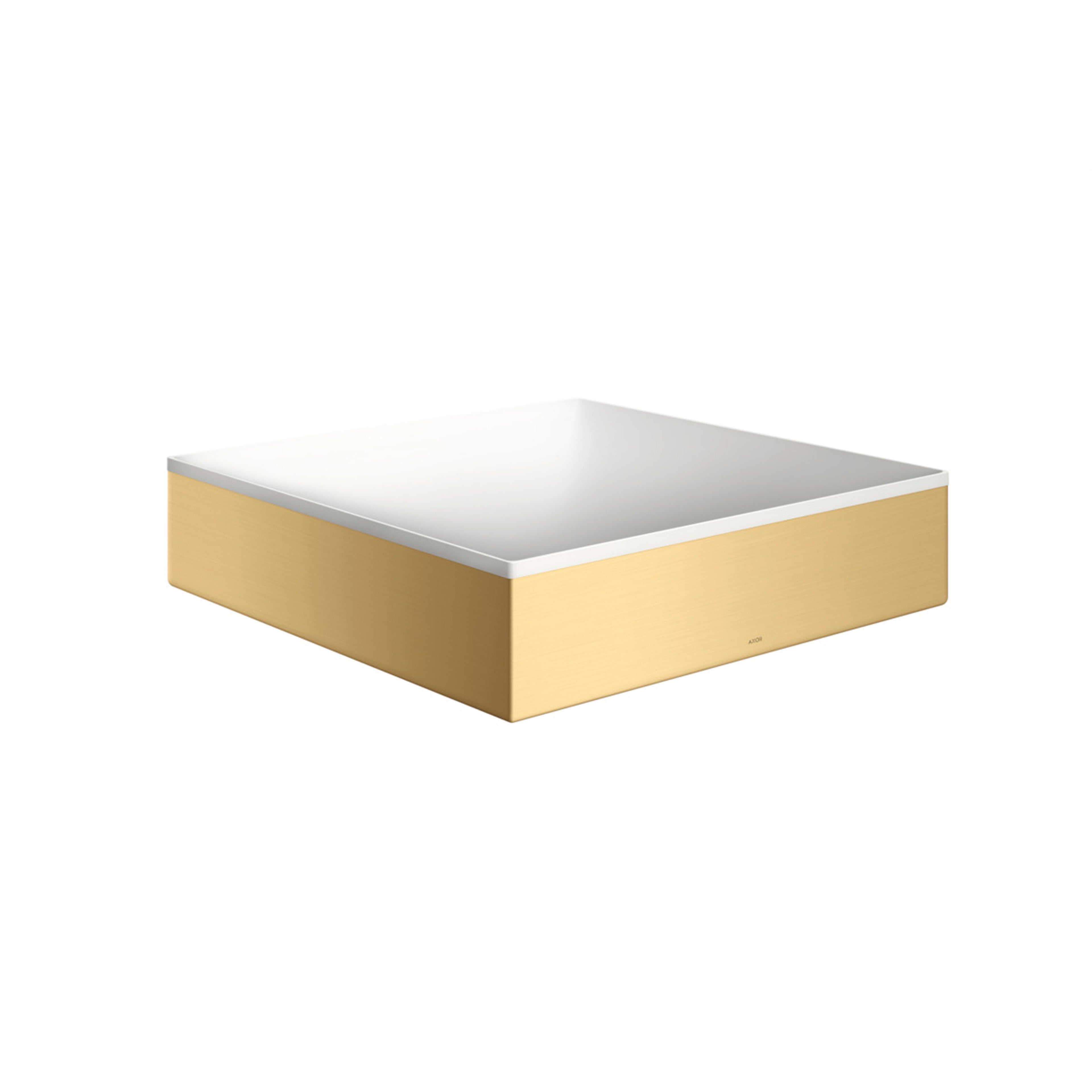 AXOR 42003250 Suite Sinks Square Sink without Overflow, 15 3/4" x 15 3/4" - Brushed Gold Optic