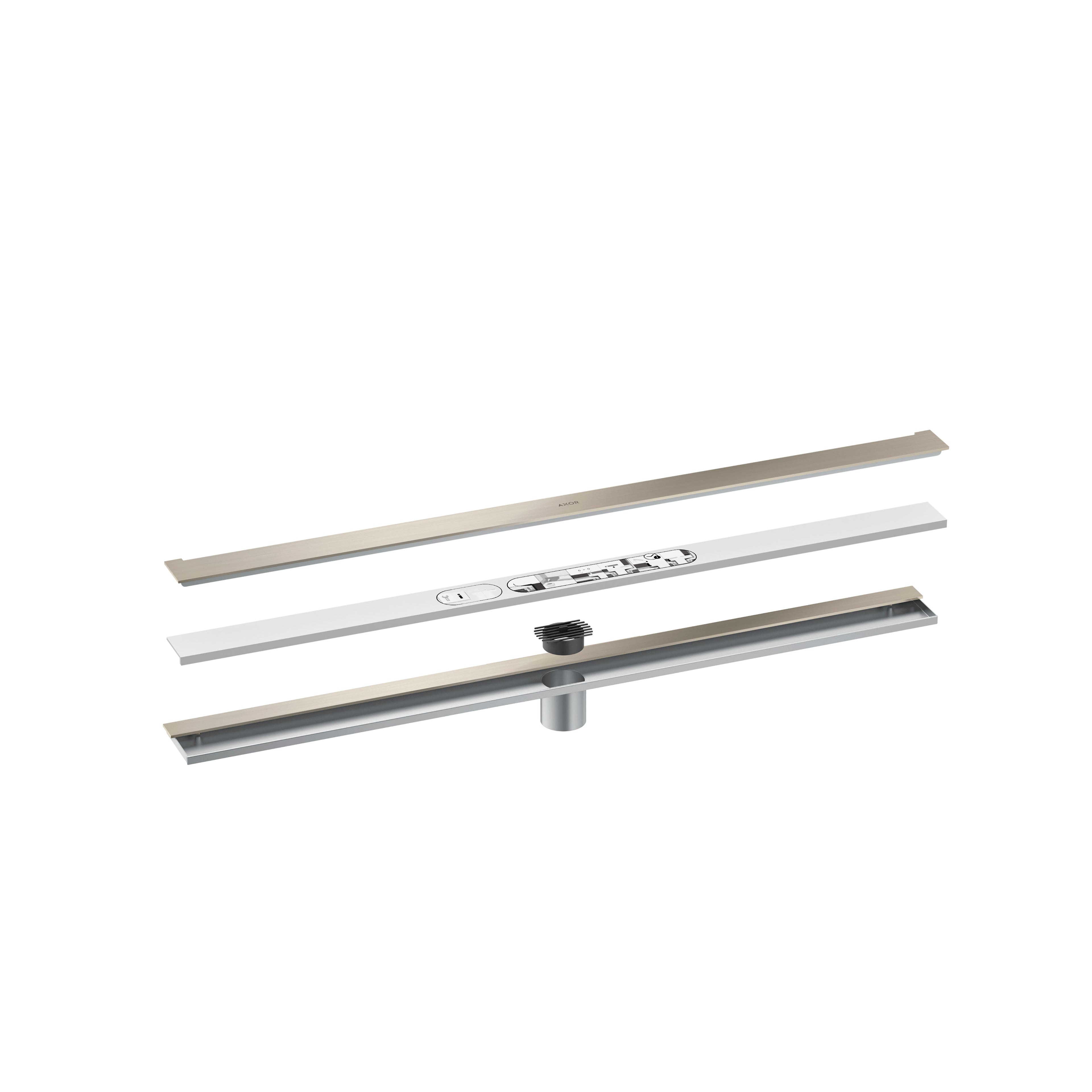 AXOR 42527821 Drains Wall Installation 35 7/16" - Brushed Nickel