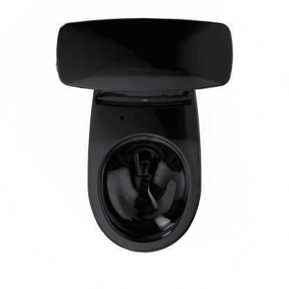 TOTO CST785CEF#51 Drake Transitional Two-Piece Round 1.28 Gpf Universal Height Tornado Flush Toilet - Ebony