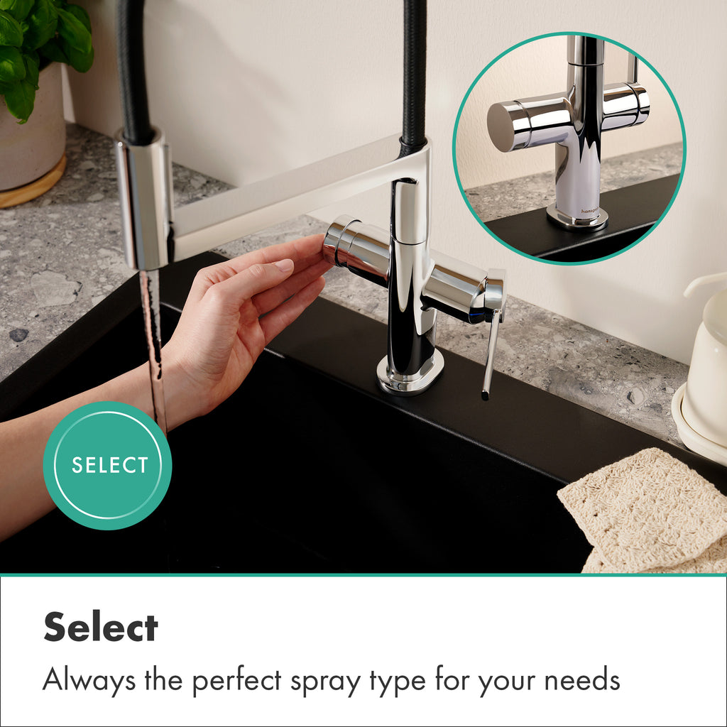 HANSGROHE 72861831 Talis N Semi-Pro PowderSpray Kitchen Faucet 1.75 GPM - Polished Nickel