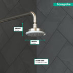 HANSGROHE 04071820 Croma 100 Showerhead E 3-Jet, 2.5 GPM - Brushed Nickel