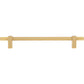 JEFFREY ALEXANDER 698-192BG Larkin Knurled Ends 192 mm Center-to-Center Bar Pull - Brushed Gold