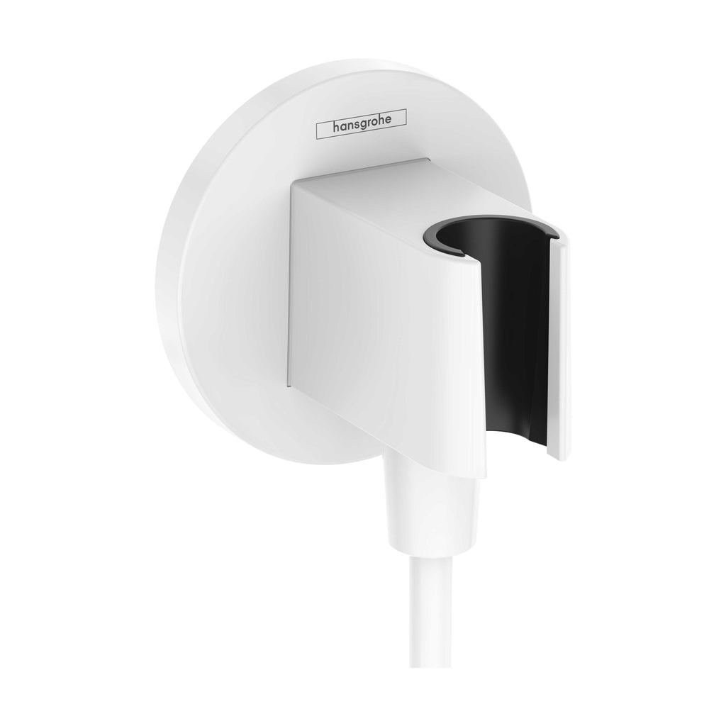 HANSGROHE 26888701 FixFit S Wall Outlet with Handshower Holder - Matte White