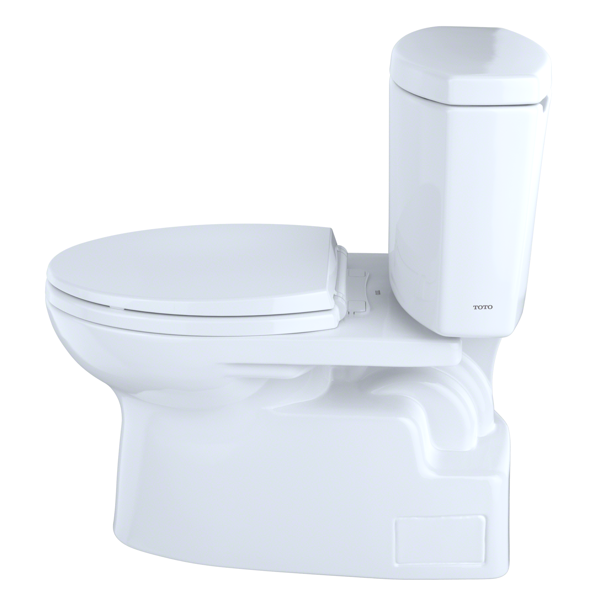 TOTO CST474CEFRG#01 Vespin Ii Two-Piece Elongated 1.28 Gpf Universal Height Skirted Toilet With Cefiontect And Right-Hand Trip Lever - Cotton White