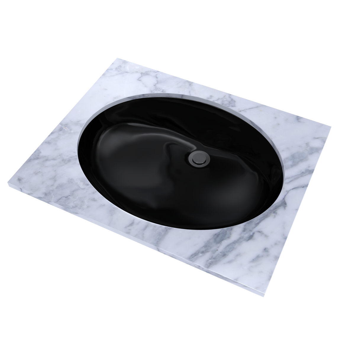 TOTO LT597#51 Dantesca Oval Undermount Bathroom Sink - Ebony