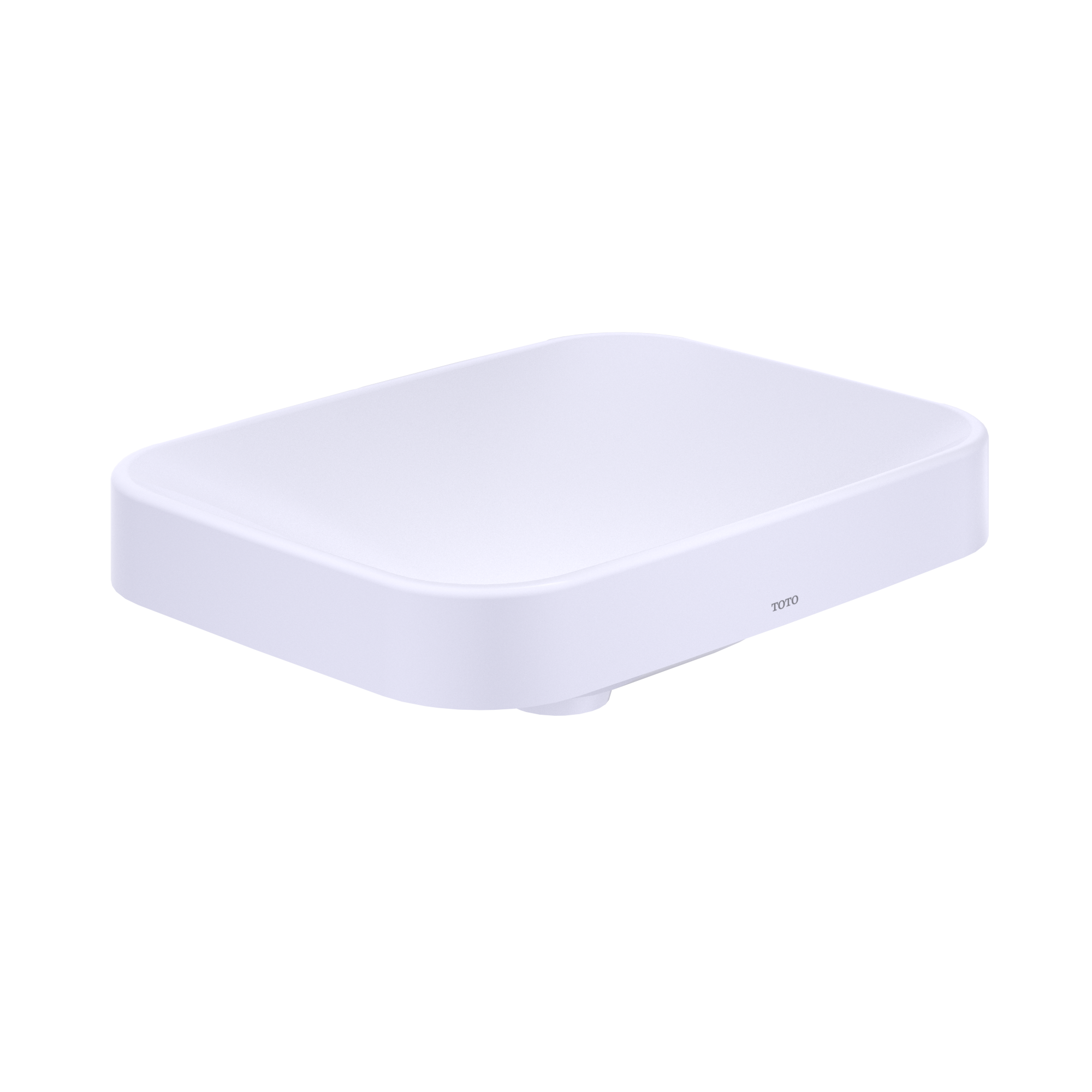 TOTO LT425G#01 Arvina Rectangular 20" Vessel Bathroom Sink With Cefiontect - Cotton White