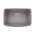 BLANCO 442554 Valea Valea SILGRANIT 27" Single Bowl Undermount Kitchen Sink - Metallic Gray in Metallic Gray