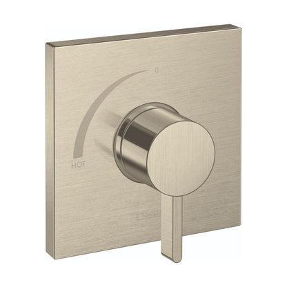 HANSGROHE 15724821 Ecostat Square Pressure Balance Trim - Brushed Nickel