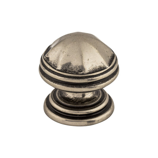 TOP KNOBS M22 London 1 1/4" Diameter Round Knob - Pewter Antique