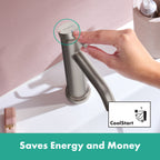 HANSGROHE 73302821 Tecturis S Single-Hole Faucet 80 with Pop-Up Drain, 1.2 GPM - Brushed Nickel