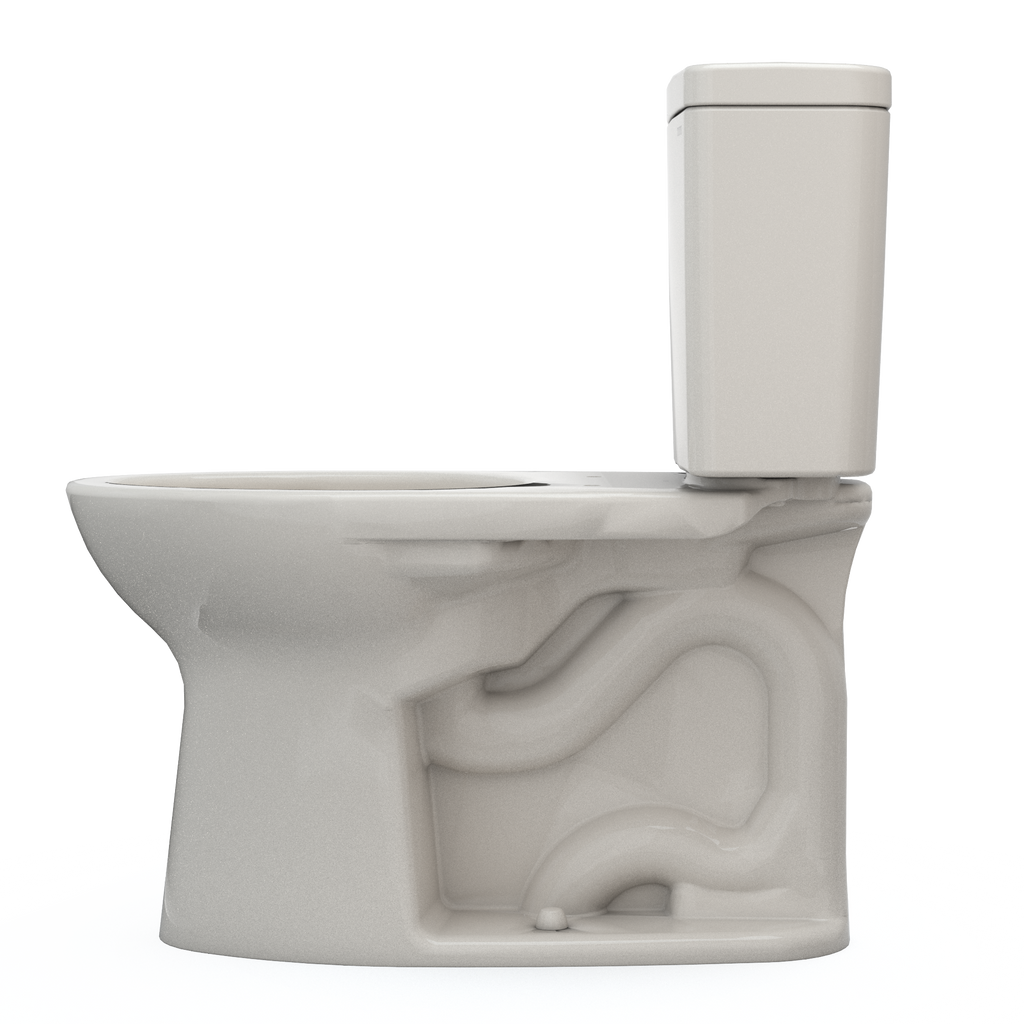 TOTO CST776CEFG#12 Drake Two-Piece Elongated 1.28 Gpf Universal Height Tornado Flush Toilet With Cefiontect - Sedona Beige