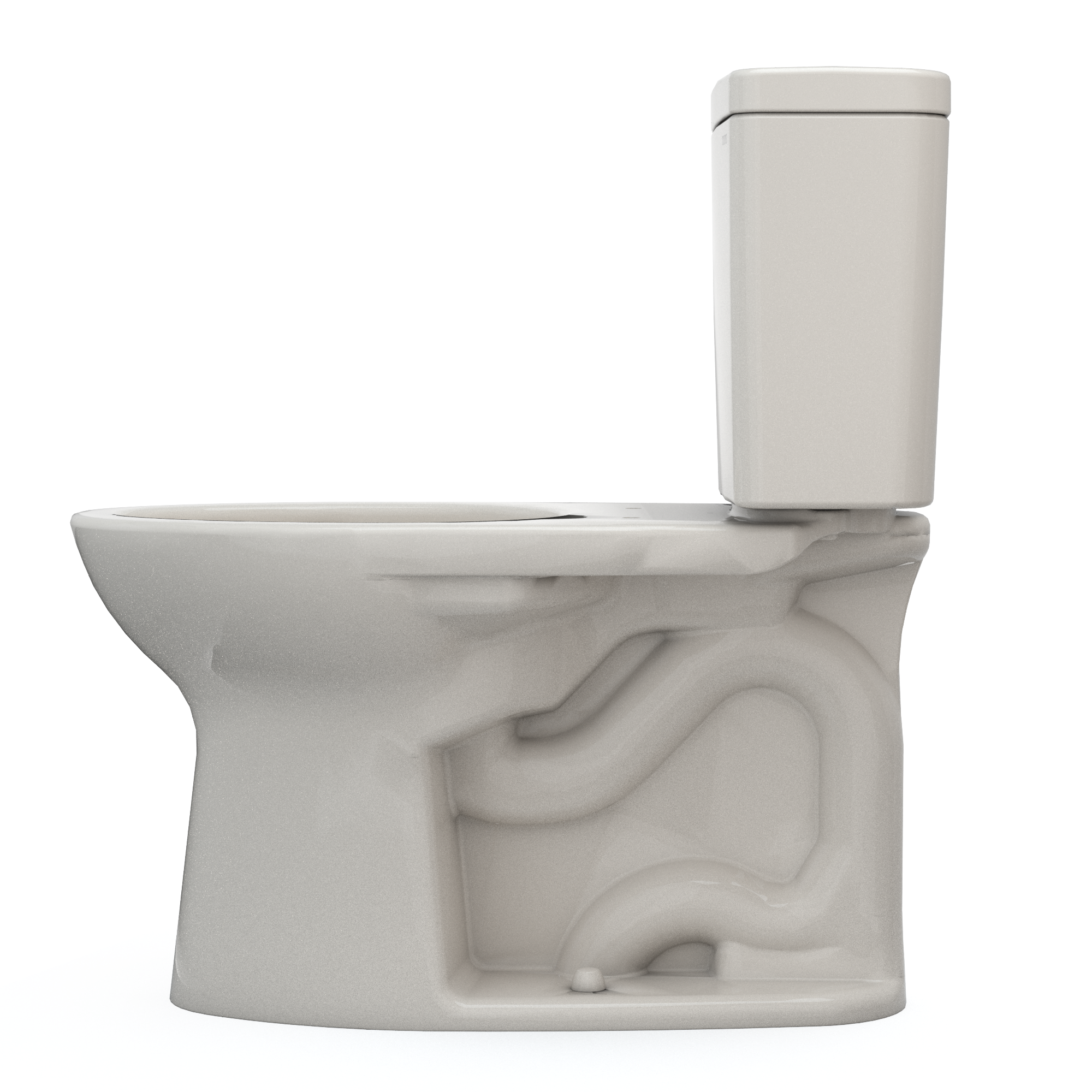 TOTO CST776CEFG#12 Drake Two-Piece Elongated 1.28 Gpf Universal Height Tornado Flush Toilet With Cefiontect - Sedona Beige