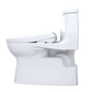 TOTO MW6144736CEFGA#01 WASHLET+ Carlyle II One-Piece Elongated 1.28 GPF Toilet with Auto Flush WASHLET+ S7A Contemporary Bidet Seat , Cotton White