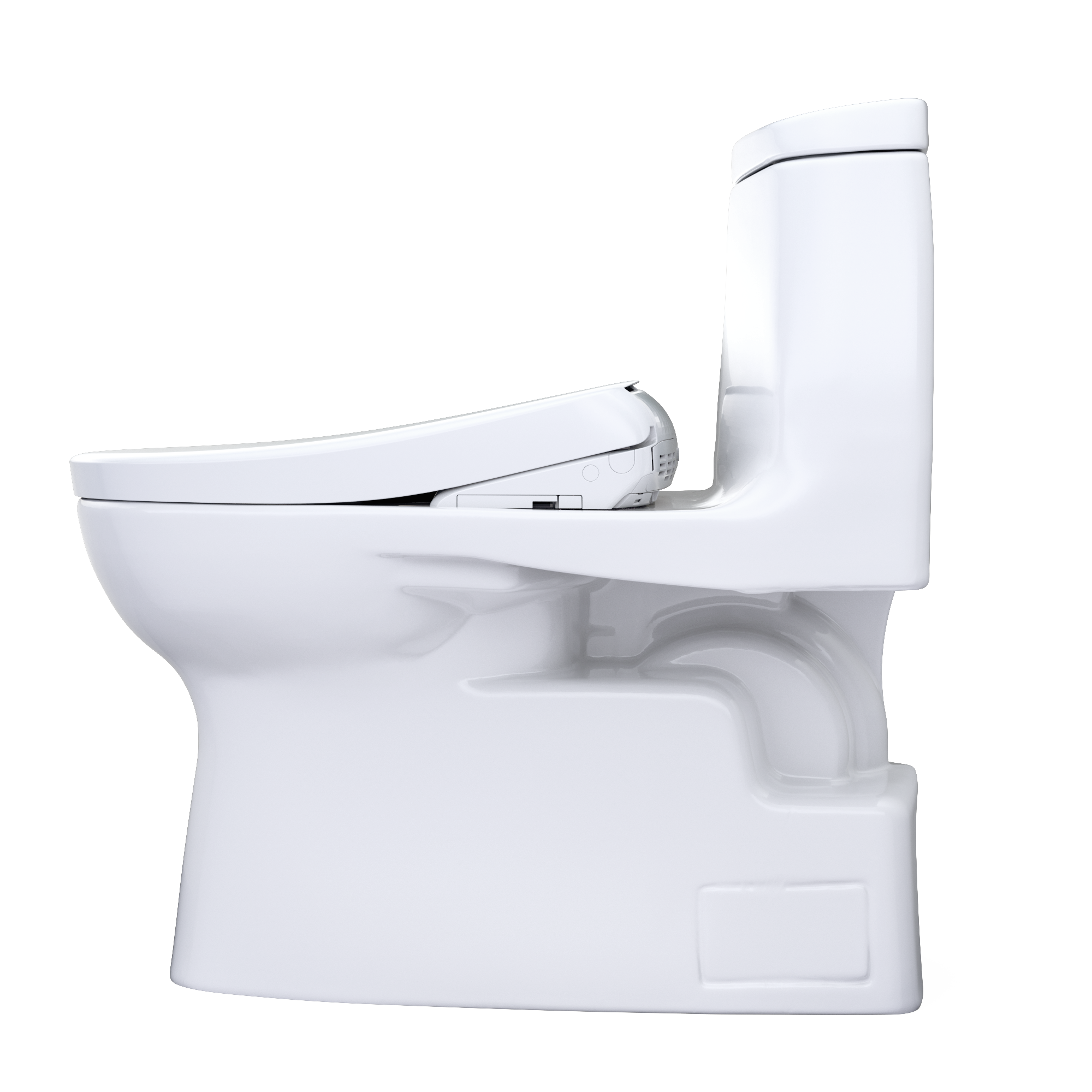 TOTO MW6144736CEFG#01 Washlet+ Carlyle Ii One-Piece Elongated 1.28 Gpf Toilet And Washlet+ S7A Contemporary Bidet Seat - Cotton White