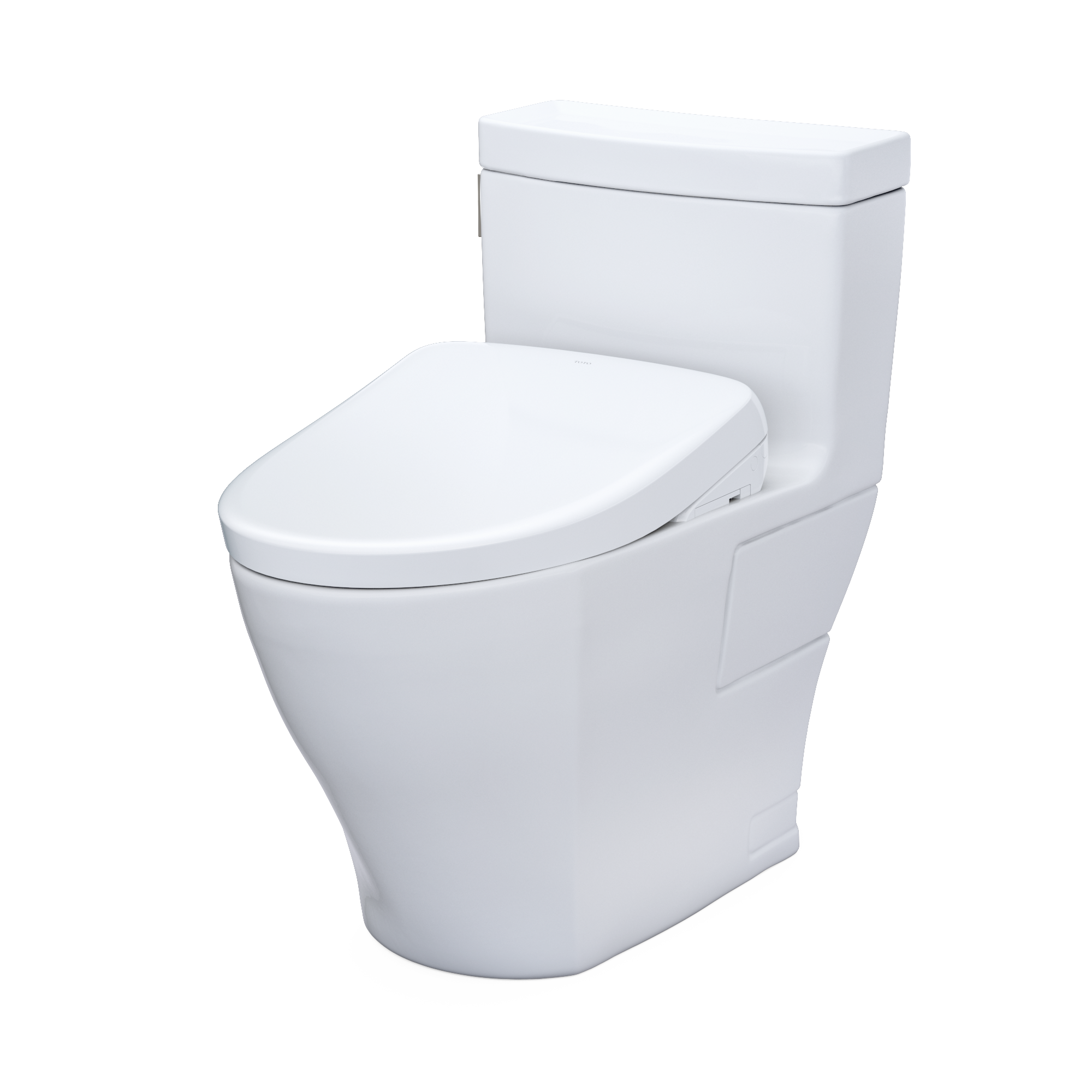 TOTO MW6244736CEFGA#01 Washlet+ Legato One-Piece Elongated 1.28 Gpf Toilet With Auto Flush S7A Contemporary Bidet Seat - Cotton White