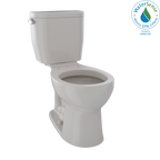 TOTO CST243EF#12 Entrada Two-Piece Round 1.28 Gpf Universal Height Toilet - Sedona Beige