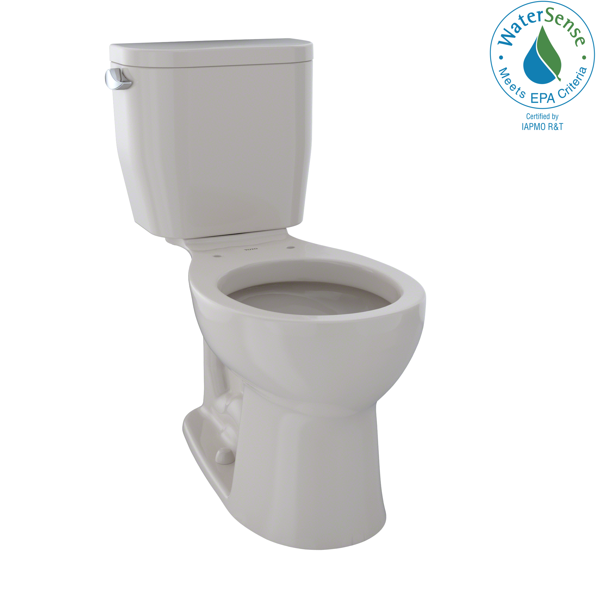 TOTO CST243EF#12 Entrada Two-Piece Round 1.28 Gpf Universal Height Toilet - Sedona Beige