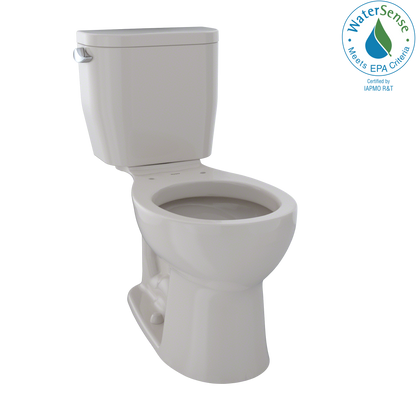 TOTO CST243EF#12 Entrada Two-Piece Round 1.28 Gpf Universal Height Toilet - Sedona Beige
