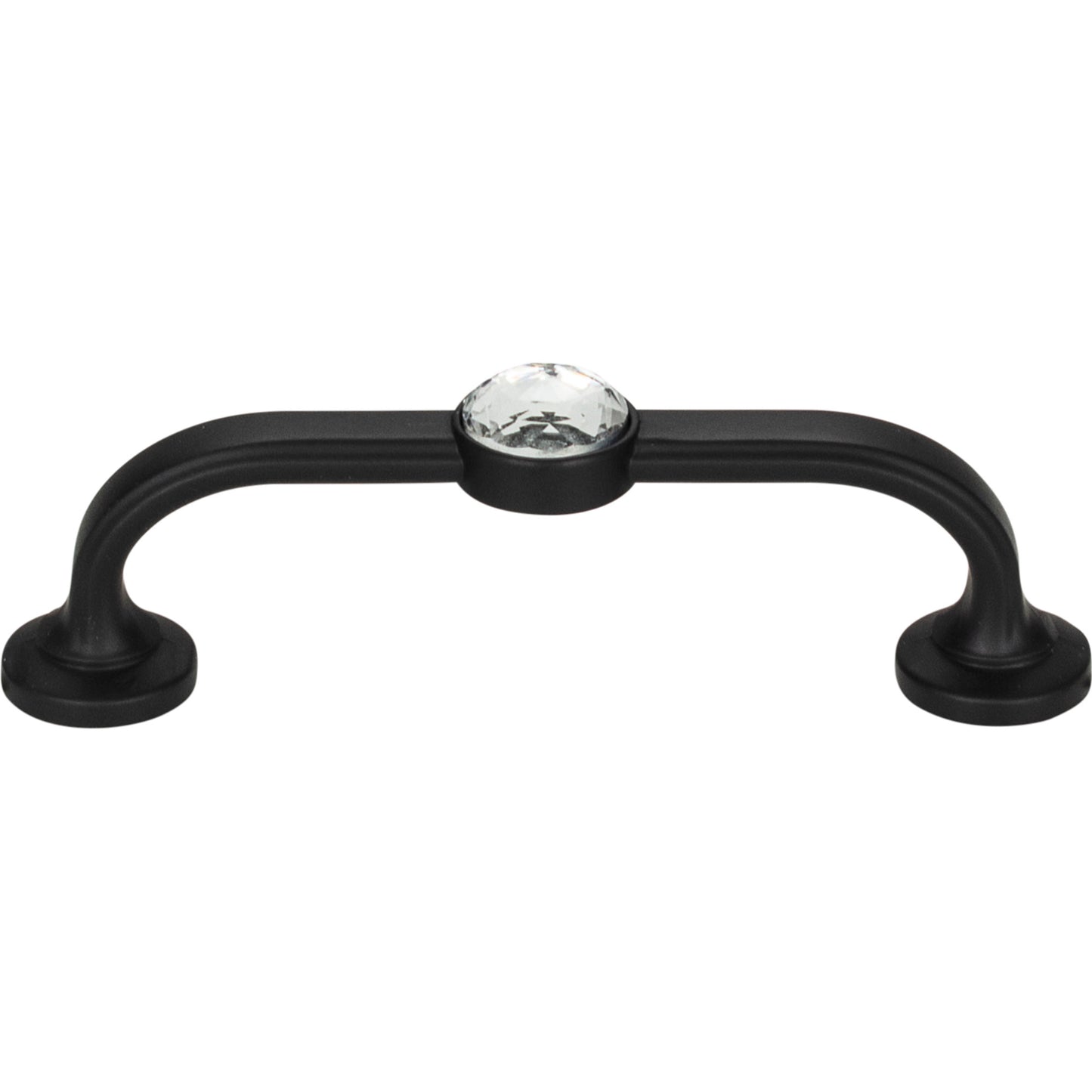 ATLAS 344-BL Legacy Crystal 3" Center to Center Bar Pull , Matte Black