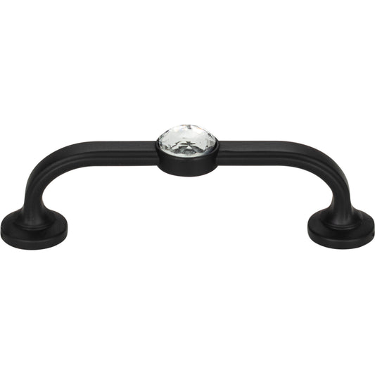 ATLAS 344-BL Legacy Crystal 3" Center to Center Bar Pull , Matte Black