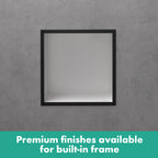 HANSGROHE 56099340 XtraStoris Individual Wall Niche Matte White with Design Frame 12"x 12"x 4" - Brushed Black Chrome