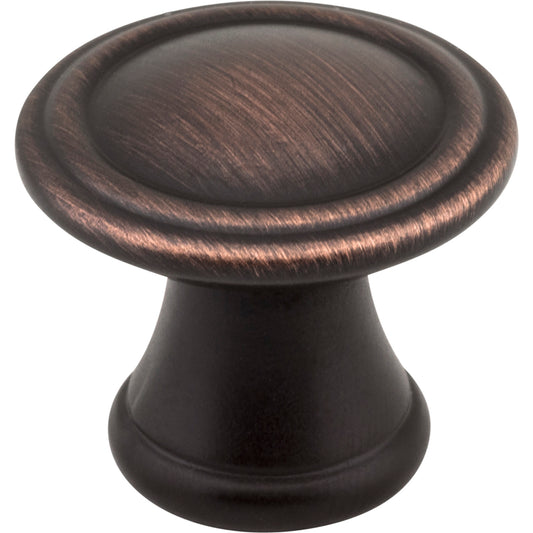 JEFFREY ALEXANDER Z110-DBAC Cordova 1-3/16" Diameter Mushroom Knob - Brushed Oil Rubbed Bronze