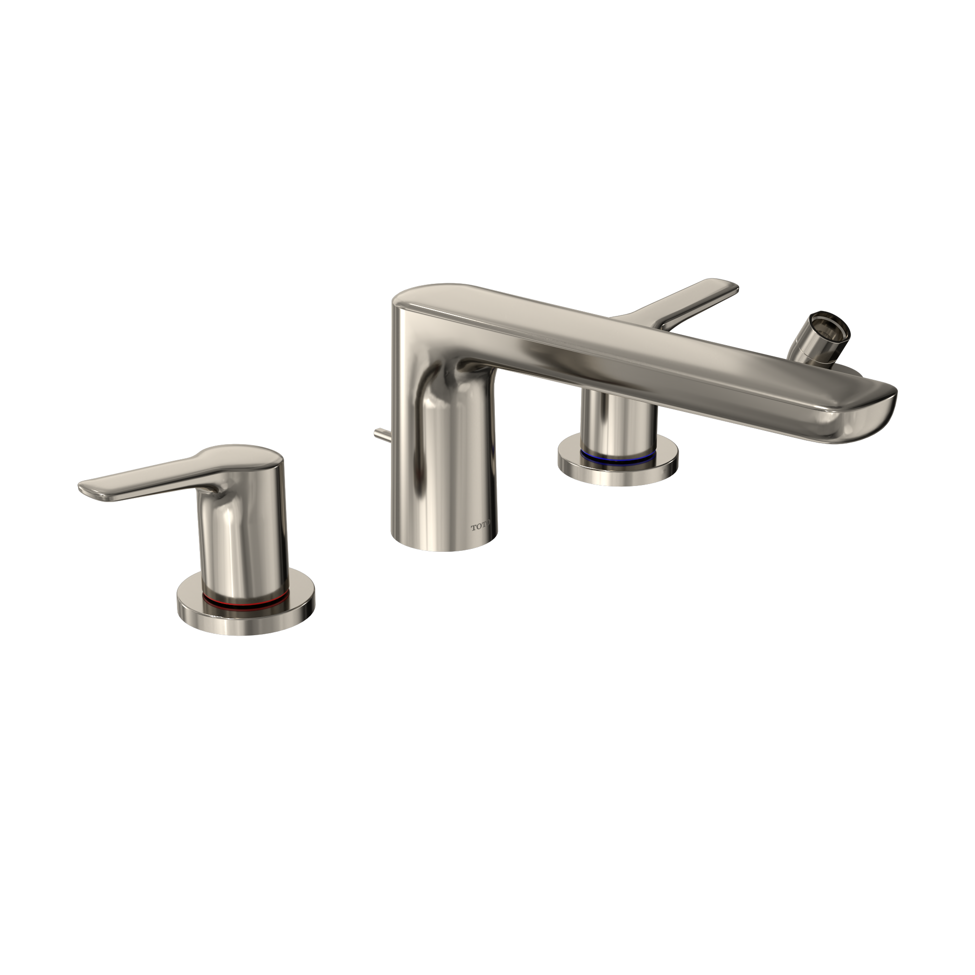 TOTO TBG03202U#PN Gs Four-Hole Deck-Mount Roman Tub Filler Trim With Handshower - Polished Nickel