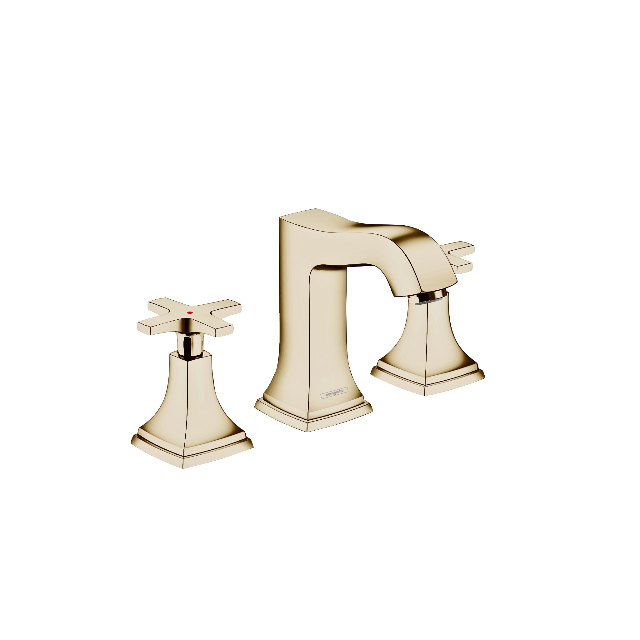 HANSGROHE 31306831 Metropol Classic Widespread Faucet 110 with Cross Handles and Pop-Up Drain, 1.2 GPM - Polished Nickel