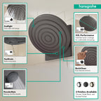 HANSGROHE 24142671 Pulsify S Showerhead 260 1-Jet, 1.75 GPM - Matte Black