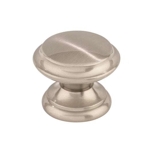 TOP KNOBS M1303 Flat Top 1 3/8" Diameter Round Knob - Brushed Satin Nickel